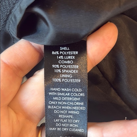 Jessica Howard 10P Elegant Black velvet and Silver shimmer Dress with tulle - Picture 4 of 6